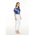thumbnail image 3 of Women's Hawaiian Off-Shoulder Smock Top in Hibiscus Blue L, 3 of 5