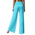 thumbnail image 6 of Women Casual Pants Waist Pleated Wide Leg Yoga Trousers Comfortable Loose Fit Soft Stretchy Athletic Wear, 6 of 9