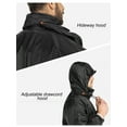 thumbnail image 3 of 33,000ft Mens Rain Suit with Hideaway Hood Waterproof Rain Gear Black Medium (Jackets and Pants), 3 of 8