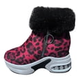 thumbnail image 2 of YOUSNH Chaussures pour Femmes Plus Bottes Courtes à la Mode Augmentant la Hauteur Intérieure Bottes pour Femmes Rouges 6.5, 2 of 8