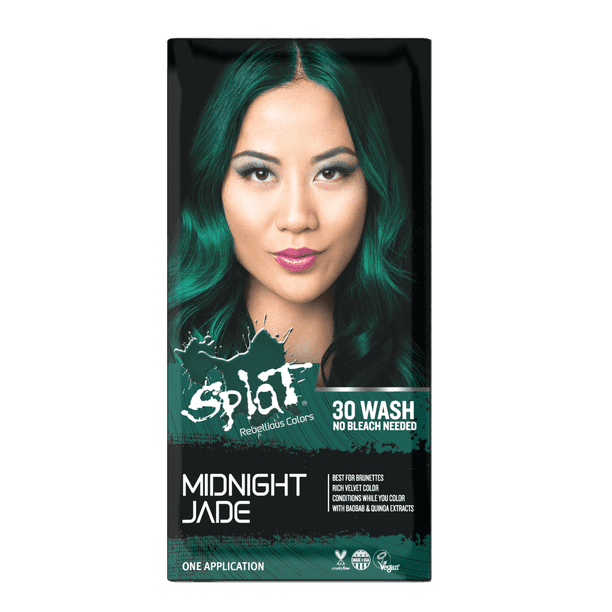Splat Midnight Jade Hair Color Semi Permanent Bleach Free Green Hair Dye Walmart Com Walmart Com
