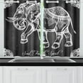 thumbnail image 4 of CADecor Elephant Mandala Window Treatment Panel Curtains Window Curtain Kitchen Curtain,Two Piece 26x39 Inches, 4 of 4