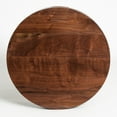 thumbnail image 3 of KINGCRAFT 22 x 22 inches Large Round Ottoman Table Tray Wooden Solid Circle Serving Tray with Handle Black Walnut Platter Decorative Tray for Oversized Ottoman Home Breakfast in Bed Tea Coffee, 3 of 10
