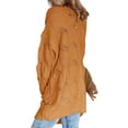 thumbnail image 5 of Plus Size Women Long Sleeve Loose Casual Cable Knit Cardigan Open Front Sweater with Pocket, 5 of 6