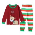 thumbnail image 3 of Conjunto de pijamas de Navidad para niños y niñas, ropa de dormir con dibujos animados, Tops y pantalones de algodón, 2 piezas, invierno, 2023, 3 of 4