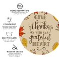 thumbnail image 4 of Bingfone Vintage Thanksgiving With A Grateful Heart Leather Drinks Coasters With Set Of 6,Suitable For Home Kitchen,Coffee Cup Coasters Home Gift, 4 of 9