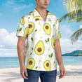 thumbnail image 6 of Fresh Avocado Men'S 3d Print Casual Button Down Shirts, Novelty Hawaiian Short Sleeves 3xl, 6 of 8