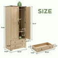 thumbnail image 3 of Brafab 71" Modern Functional Armoire Wardrobe Closet with Adjustable Shelf, Hanging Rail, and 2 Wide Drawers, 3 of 6