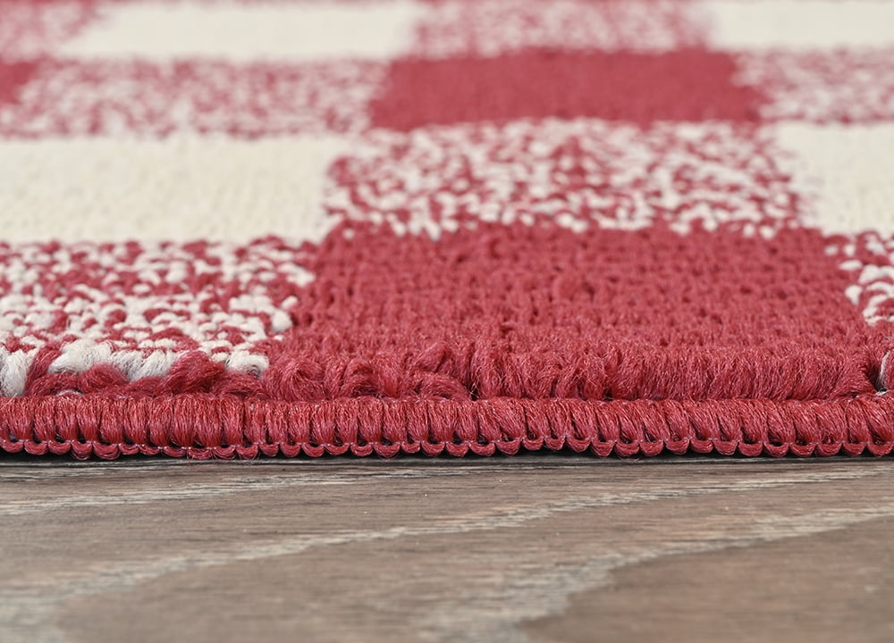 Garland Rug Country Living Buffalo Plaid 7 ft. x 10 ft. Area Rug Chili Red/Ivory