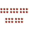 thumbnail image 1 of Juego de 30 servilleteros, redondos de manzana roja para bodas, cenas, banquetes, Navidad, cumpleaños, 1 of 5