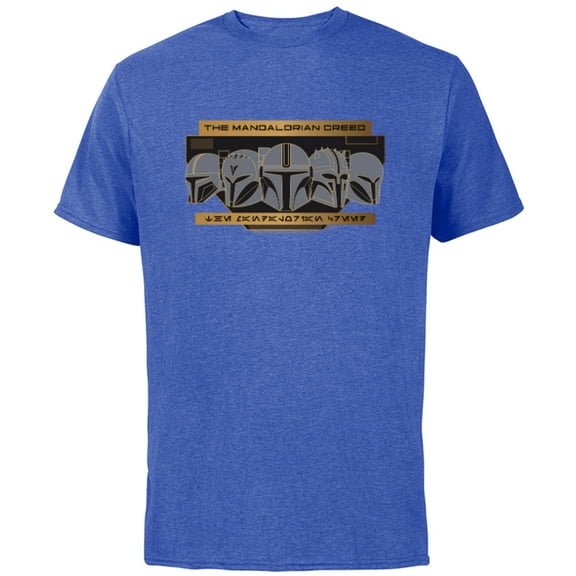 Star Wars The Mandalorian Season 3 The Mandalorian Creed - Short Sleeve Cotton T-Shirt for Adults - Customized-Royal Heather