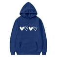 thumbnail image 5 of SGFCWSX Girls Oversized Heart Print Hoodie, Kids Soft Comfort with Pocket Pullover Sweatshirt for Daily Casual Wear Blue Size 11-12 Years, 5 of 6