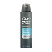 Dove Men Plus Care Dry Antiperspirant Spray Clean Comfort 3.8 Oz 6 Pack