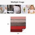 thumbnail image 4 of Red Grey Cloth Napkins, Vintage Stripe Farmhouse Wood Grain Ombre Washable and Reusable Dinner Napkins Set of 4, Table Napkin for Kitchen Party Birthday Wedding Hotel Housewarming 20"x20", 4 of 8