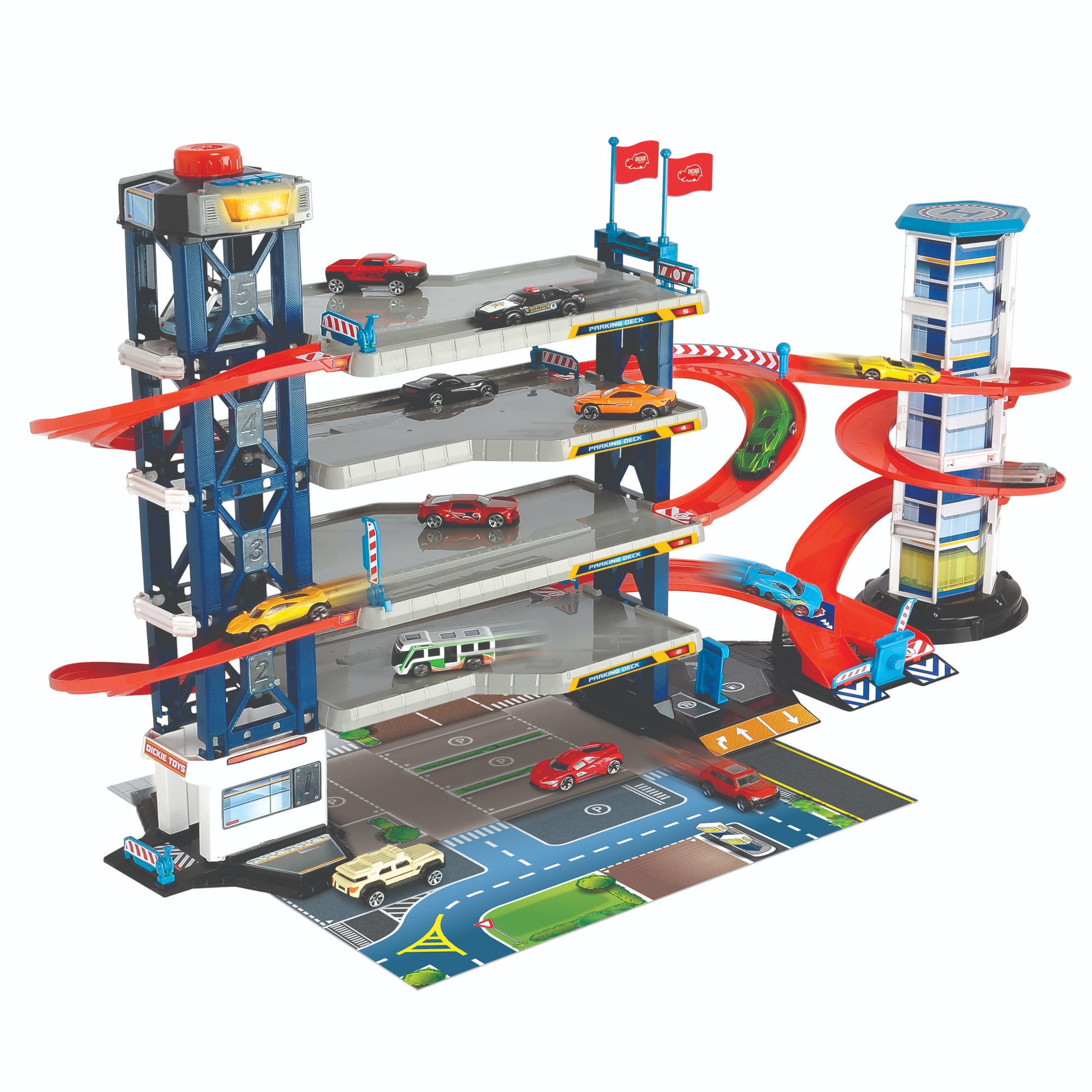 Vehicles Helicopter Model Toy For Children Car Garage Parking Construction Set 