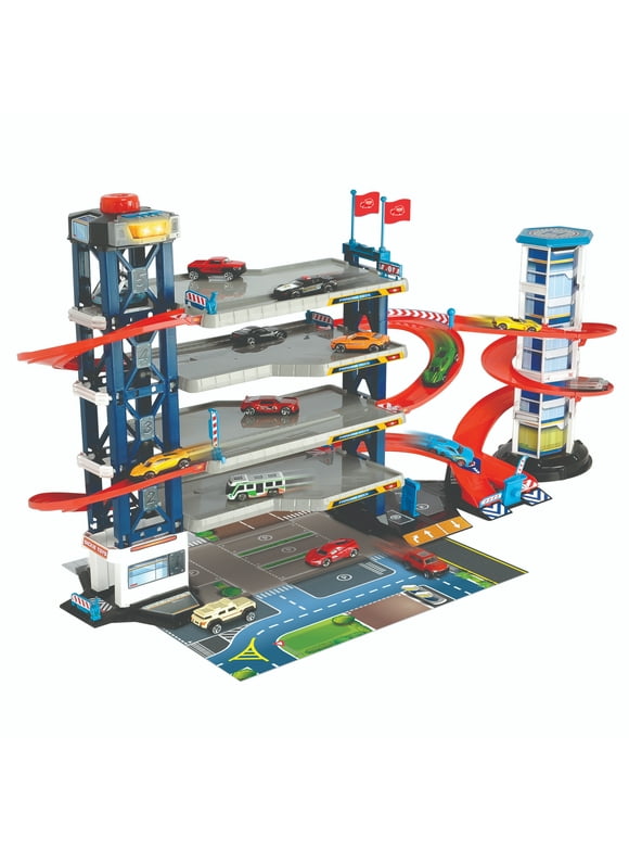 Dickie Toys Parking Garage Car Vehicle Playset (6 Pieces)