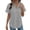 #04 Gray 【Mix, Match & Stock Up on Your Favorite Palette.】, variant on Women's V Neck Short Sleeve Button Down Shirt Tops Blouses Tunic Solid Color Soft Casual Daily Wear Business Office Vacation Fashion Essential Gift for Ladies | Sopatenor,Beige XL