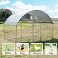 thumbnail image 2 of Betisef 6.23’ L×9.19’ W Metal Chicken Coop Walk-in Poultry Cage Pen Rabbit Duck Habitat Cage Hen Run House with Waterproof&Anti-UV Cover for Outdoor Backyard Farm Use w/ domed roof, 2 of 8