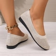 thumbnail image 6 of Wensltd Women Knitted Mesh Breathable Ballet Flats Solid Color Comfy Round Toe Shoes for Daily Casual Walking, 6 of 7