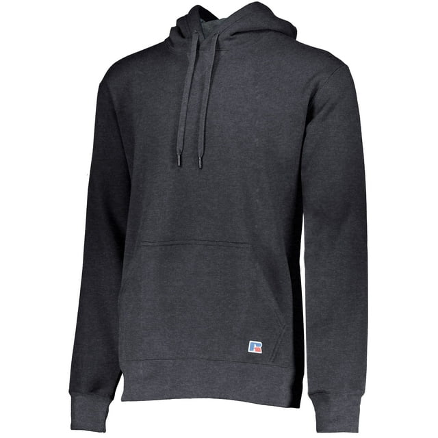 Russell Athletic Cotton Rich Fleece Hooded Sweatshirt, M, Charcoal Heather
