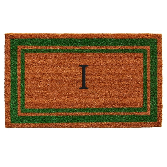 Calloway Mills Green Border 24" x 36" Monogram Outdoor Doormat (Letter I)