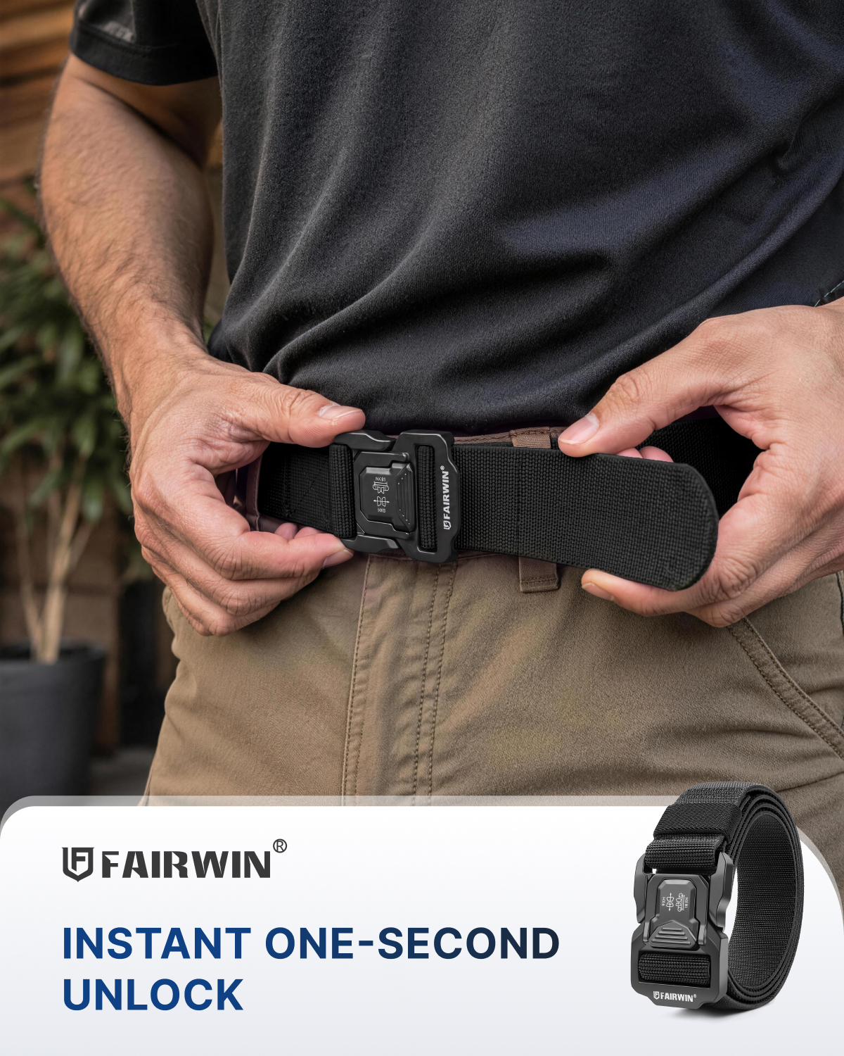 Fairwin Men's Nylon Web Stretch Work Belt photo 8