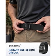 FAIRWIN Belt for Men, Nylon Web Work Belt, Black