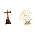 thumbnail image 1 of Figura De Hierro Con Forma De Hoja De Jesús Y La Virgen María, Escultura Católica Religiosa, Adorno Para Dormitorio, Oficina, Mesa, Estantería, Escritorio, Chimenea, 1 of 8