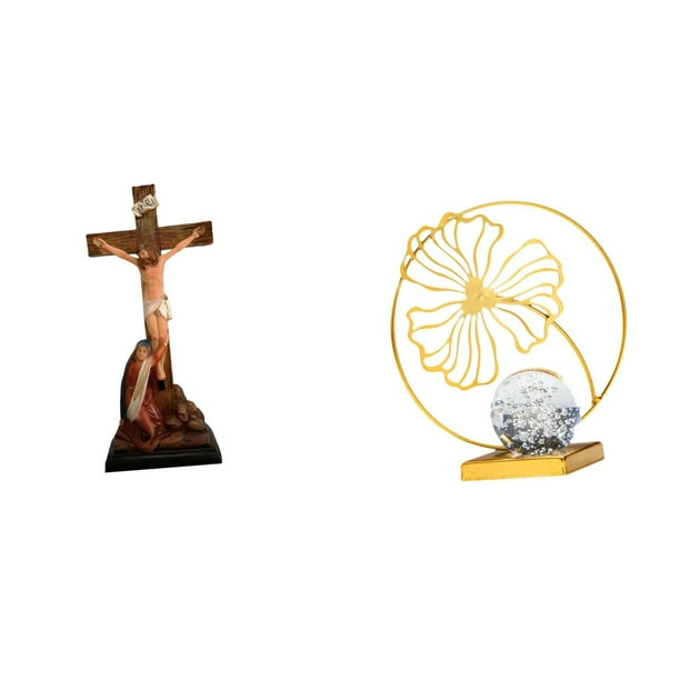 Estatua católica,Estatua de la Virgen María Figura Colección Religiosa,Estatua de hoja,Estatua de hoja para decoración del hogar,manualidades y obras de arte.,Escultura de hoja Figura