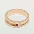 thumbnail image 2 of LBG British Made 10k Rose Gold Natural Ruby Mens Band Ring - 25 size options - Size 10.75, 2 of 6