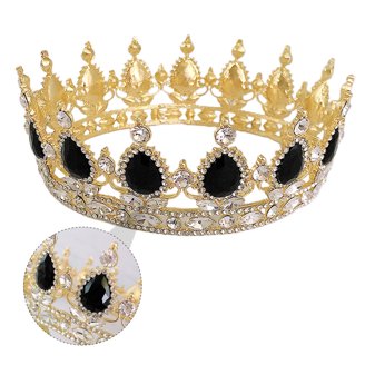 Jester Style Rhinestone Accents Alloy Crown, 3-1/4-Inch  display picture 2