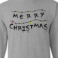 thumbnail image 4 of Inktastic Merry Christmas with Strange Lights Long Sleeve T-Shirt, 4 of 5
