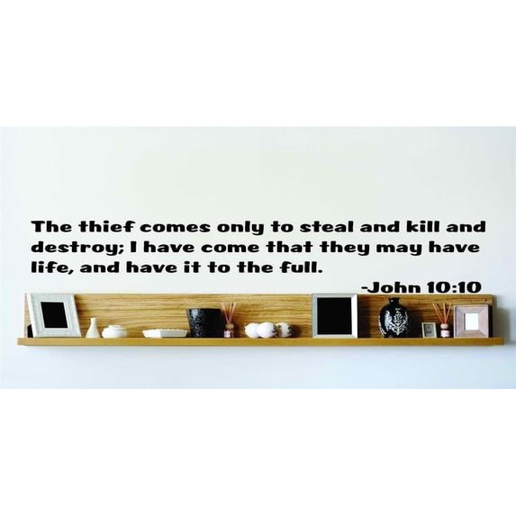 Living Room Art The Thief Comes Only To Steal Kill Destroy I Have Come That They May Have Life John 1010 Bible Quote 20x20