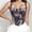 Purple, variant on Women's Summer Floral Corset Crop Top Strap Boned Bustier Cute Bodyshaper Trendy Going Out Tops