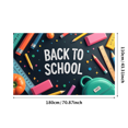thumbnail image 1 of Back to School Banner Colorful Classroom Background Supplies Decor Photo Prop Classroom Party Graduation Events Decoration Backdrop, 1 of 4