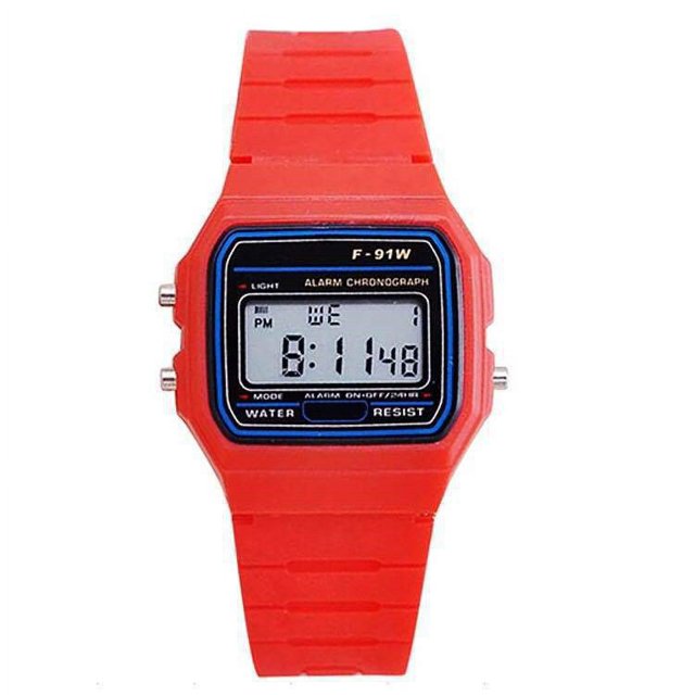 Reloj electrónico LED, reloj con correa de acero, reloj multifunción, reloj de aleación, reloj de plástico
