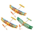thumbnail image 1 of 3pcs Funny Rubber Band Powered Airplane Models Kids Playthings (As Shown), 1 of 6