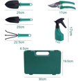 thumbnail image 4 of Rawiri Herramientas de Jardinería de 5 Piezas con Tijeras, Palas, Rastrillos y Pulverizador Mango Ergonómico Antideslizante e Inoxidable - Caja de Almacenamiento, 4 of 5