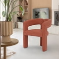 thumbnail image 5 of Foredo Modern Comfy Fabric Living Room Chair, Linen Barrel Lounge Chair, Decorative Chair with Armrests and Backrest, Leisure Accent Chair Suitable for Bedroom, Orange, 5 of 7