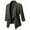 A-Army Green1003, variant on Womens Waterfall Lapel Blazer Ruched Sleeve Office Meeting Open Front Suit Jacket