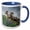 Blue/White, variant on 3drose, Usa, Utah. Two Bighorn Rams Grazing, Mount Timpanogos., 11oz Mug