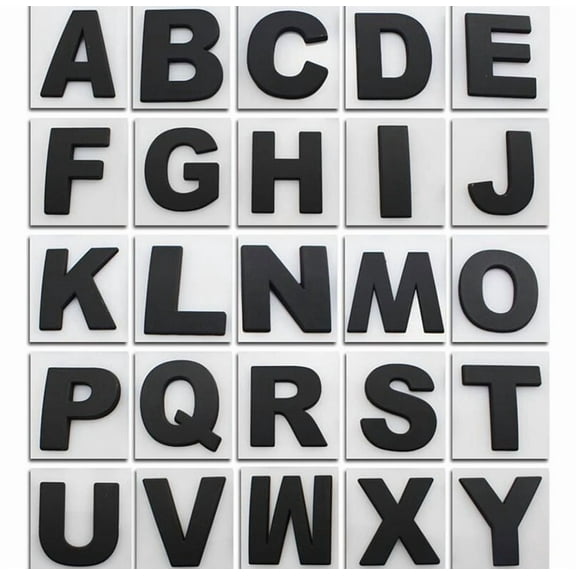 Car Metallic Stickers 3d Alphabet Badge Logo AAZ