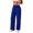Blue, variant on Women High Waist Wide Leg Sweatpants JIANLAI Elastic Soft Knit Loose Trousers With Side Pockets For Yoga Travel Daily Streetwear