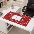 thumbnail image 3 of Long Mouse Pads for Desk,Red Christmas Snowflake Pattern Desk Mats on Top Of Desks, Desk Mouse Pad Extra Large with 3mm Non-Slip Base and Stitched Edge for Gaming,Office,Work,Home 31.5x15.7in, 3 of 5