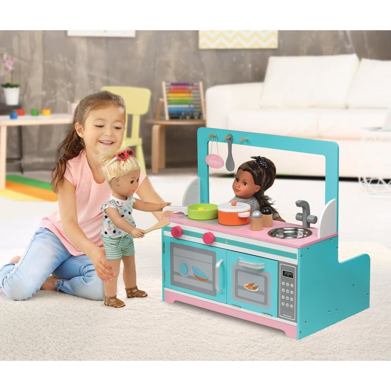 Free Shipping Badger Basket Doll Retro Diner and Kitchen Playset with Cooking Accessories for 20 inch Dolls Walmart