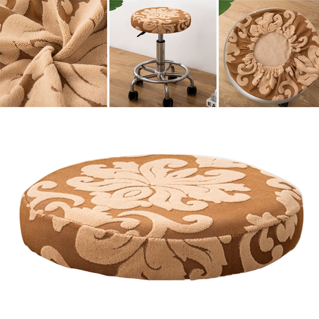 Bar Stool Covers Round Elastic Bar Chair Covers Washable Stool Cushion Cover for Brown Walmart
