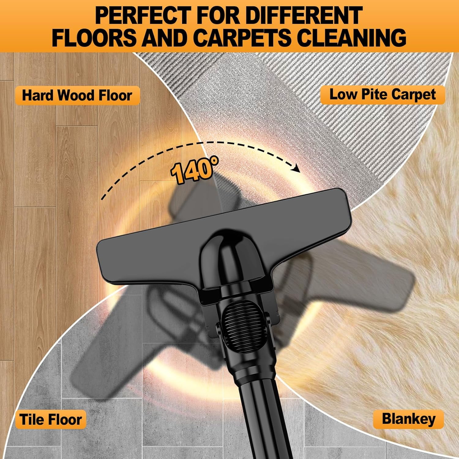 Cordless Vacuum for DeWalt 20V Battery, Portable Handheld & Stick 2-in-1 Cleaner with 16000Pa Suction, 10L Capacity, HEPA Filter, Attachments, Includes 1 Battery for Home, Car, Floor