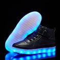 thumbnail image 4 of YAZI Kids LED Light up Shoes USB Charging Flashing Light Up High-top Sneakers for Boys and Girls Child Unisex, 4 of 10