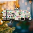 thumbnail image 3 of Personalized Travel Trailer Camping Backpacked Ornament Shaped Print Flat Two Sided Mica Plastic Family Custom Name Christmas Tree Hanging Pine Decorations for Couple Friends (1, CP12), 3 of 5