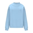 thumbnail image 4 of Womens Mock Neck Sweatshirts Oversized Pullover Fall Outfits | Fall Fashion Clothes 2026,Teacher Outfits,Long Sleeve Tops,Comfort Soft Fleece,Casual Lounge Travel Work Hiking Outfit Light Blue Xxxl, 4 of 6